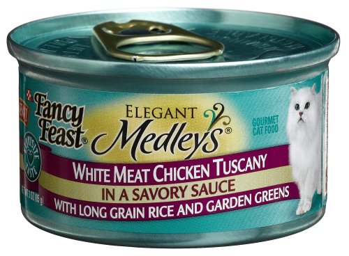 Fancy Feast Elegant Medleys White Meat Chicken Tuscany in Savory Sauce, 3-Ounce Cans (Pack of 24)