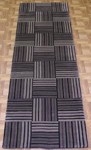 37193 - Rug Depot Contemporary Hall Runner - 2'6 X 8 - Grey Background - Hand-tufted Of 100% Wool