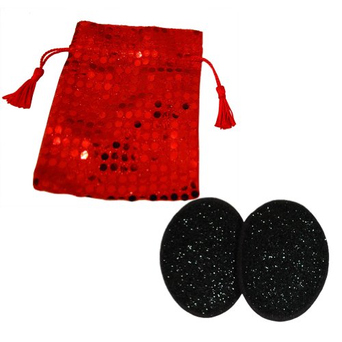 Black Sparkle Ear Mitts Gift Bag Set (Available in 2 Sizes) (Small)