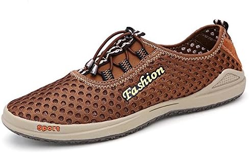 ZONIMen's Mesh Quick Drying Aqua Walking Running Hiking Driving Sneaker Water Shoes Slip on