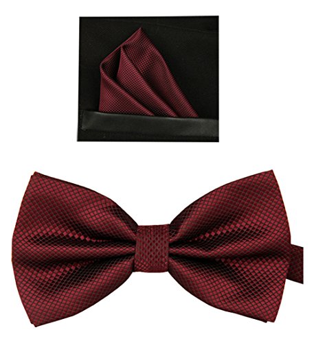Tieworld Men's Formal Tuxedo Banded Pre-Tied Bow Tie Set
