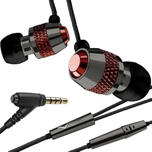 V-MODA Vibe Duo Earbud Headset (Gunmetal Rouge, iPhone Compatible) by 