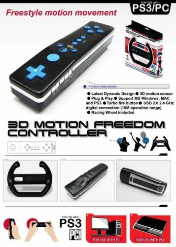 Sony Playstation 3 / PS3 / Pc Wireless Controller with Driving Wheel