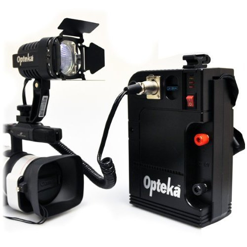 Opteka VL-100 100-Watt Professional Halogen Camcorder Video Light Kit with 12v Rechargeable Battery Pack for Canon GL2 - GL1 - XL2 - H1S - H1A - XF305 - XF300 - G1S and A1S