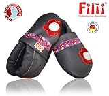 Produkt-Bild: Krabbelschuhe von Filii aus Leder, handgefertigt in Deutschland, Model "Adelheid" in den Farben: Gr.19