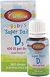 Carlson Labs Carlson Laboratories Super Daily D3 for Baby 400IU Supplement, 10.3  ml, 0.35  Fluid Ounce