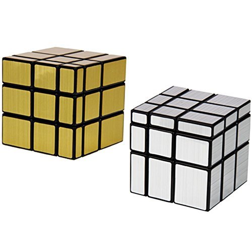 2 pack shengshou 3x3x3 square mirror speed cube puzzle golden &am…