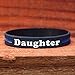 SayitBands Daughter Thin Blue Line Silicone Wristband Bracelets Police Officers Patrol Awareness Support