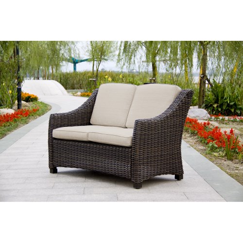 Outdoor Patio Home Bexley Wicker Loveseat