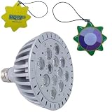 read full review HQRP E27 Base 12 LEDs PAR38 LED Bulb Warm White 12×1W 12W Power (100 Watt Equivalent) for Spotlight / Floodlight plus HQRP UV Chain / UV Radiation Health Tester