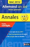 Allemand LV1-LV2 séries générales : Sujets corrigés