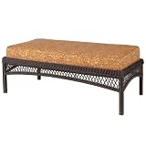 Outdoor Patio Madaga Wicker Ottoman Bench
