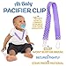 Ah Baby Pacifier Clip Holder for Soothie or Teether Wont Rust and Prevents Germs Girl 16 inch
