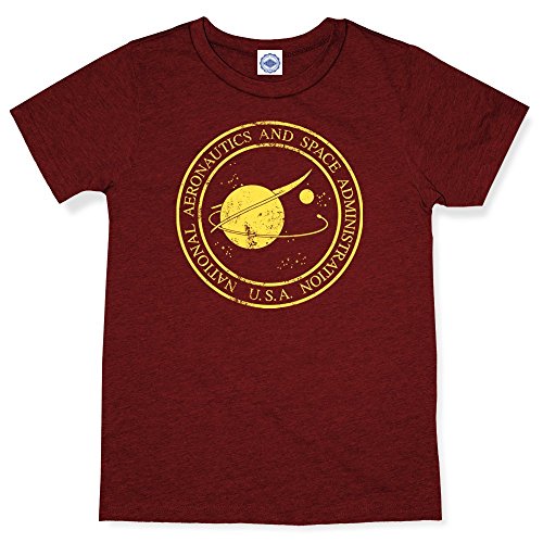 Hank Player 'Original NASA Seal' Men's T-Shirt (XL, Heather Burgundy)