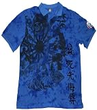 ED HARDY by Christian Audigier Mens Tattoo Short Sleeve Platinum Polo Shirt Top Blue