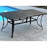 Aspen 38'' x 70'' Cast Aluminum Outdoor Dining Table