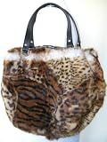 51hbUBUCS5L._SL160_ - Reversible Animal Print Leopard Fox Fur & Leather Handbag Purse - leather-clutch-purse