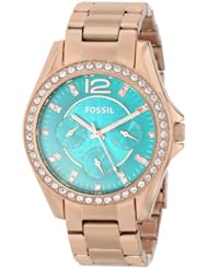 Fossil Womens ES3385 Riley Analog Display Analog Quartz Rose Gold Watch