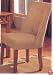 Contemporary Button Accent Beige Microfiber Chair