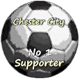 Chester City No 1 Supporter-7.5 x 5cm Acrylic Keyring by Danetre Gifts