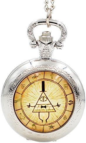 Cosplay Gravity Falls Quartz Pocket Watch Analog Pendant Necklace Boys Girls Watches Chain Gifts