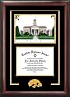 University of Iowa Graduate Framed Lithograph w/Diploma Opening in Cherry Wood Frame