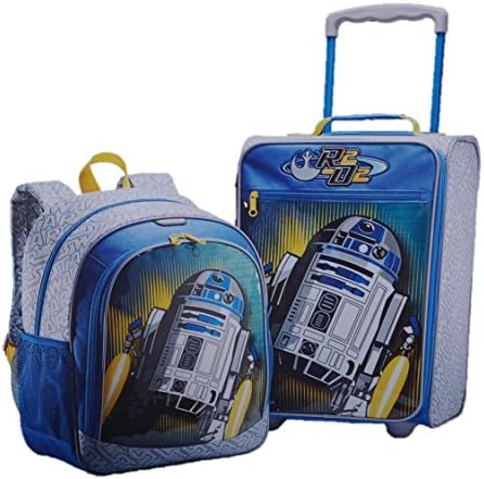 2 Pc American Tourister Children's Star Wars R2-D2 Carry-On Backpack and Rolling Luggage Set