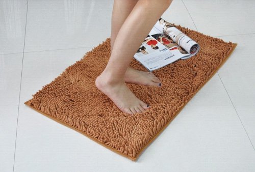 KLOUD ® Light Brown anti-slip microfiber doormat bedroom kitchen area rug carpet (31