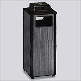 Howard Dimension 12 gallon Steel Ash/Trash with Weather Urn Black with Antracite Perforated Steel Panels Ash/Trash R12WU-500PL