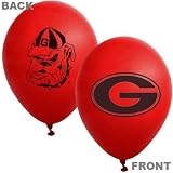 Collegiate Latex Balloons Georgia Package of 10