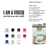 I AM A VIRGIN BUT THIS IS AN OLD T-SHIRT T-Shirt - 100% Baby Rib Jersey Combed Cotton WOMEN'S... at American Apparel - Roozle
