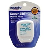 Picture Equate - Super Slip Dental Floss - Mint Waxed, 54.7 Yards