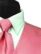 Tuxedo Vest and Windsor Band Tie - "Palermo" Bubblegum Diamond Grid Pattern