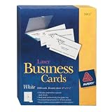 Avery Laser Business Cards, 2 x 3.5-Inches, White, Box of 2500 Cards (5911)