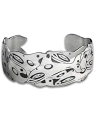 Sterling Silver Orca Tribe Northwest Coast Native American Bracelet. Made in USA.
