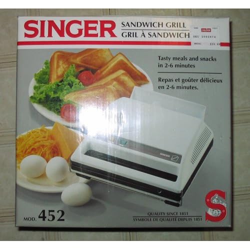 SANDWICH MAKER GRILL By Singer Model 452 Kitchen & Dining