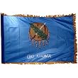 Oklahoma 3x5ft Nylon Flag with Indoor Pole Hem and Fringe