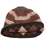 Reversible Argyle and Stripes Knit Beanie