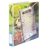 Office Impressions Durable 1 inch Round Ring Fashion Binder with 2 Interior Pockets, Boy Design, with Free SillyBandz, 8.5 x 11 Inches  (82240)