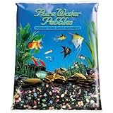 Pure Water Pebbles Aquarium Gravel, 25-Pound, Black Beauty Pebble Mix