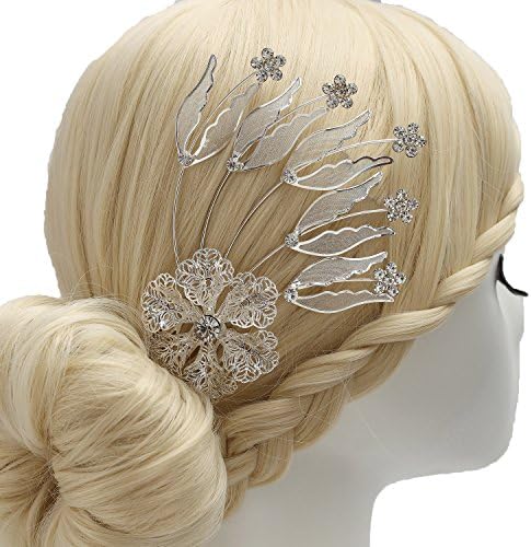 Femicuty Shiny and Fashion Diamond Wedding Bridal Hair Pieces Hair Vine (P7007)