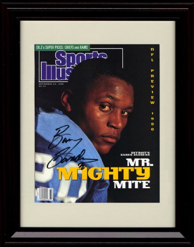 Framed Barry Sanders Sports Illustrated Autograph Print - Mr. Mighty Mite