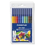 Staedtler Noris Club 326WP10 Pochette de 10 feutres de coloriage Pointe 1 mm Assortispar Staedtler