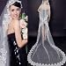 New 3m Lacework 118" Graceful Flower Edge Mantilla Wedding Part Dress Bride Veil