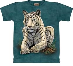 The Mountain White Tiger Gaze Short Sleeve Tee T-shirt
