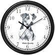 Jack Russell Terrier (Parsons) Dog Wall Clock by WatchBuddy Timepieces (Black Frame)