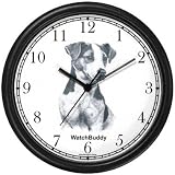 Jack Russell Terrier (Parsons) Dog Wall Clock by WatchBuddy Timepieces (Black Frame)