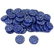 Blue Millefiori Flower Coin Glass Beads Disc Approx 50