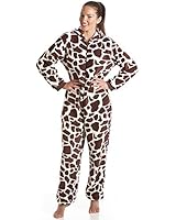 Camille Supersoft Brown And Cream All In One Giraffe Onesie