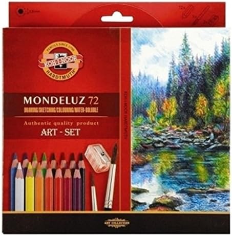 Mondeluz 72 Colored Water Color Pencils Aquarell Drawing Set by Mondeluz